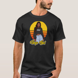 Womens Virgo Black Sistas Melanin Afro American Bi T-Shirt
