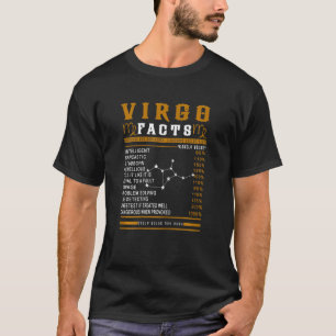 Womens Virgo Facts Zodiac Sign  Birthday Born July T-Shirt