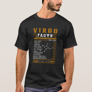 Womens Virgo Facts Zodiac Sign  Birthday Born July T-Shirt