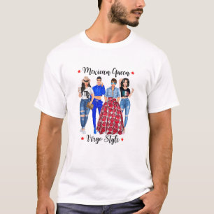 Womens Virgo Mexican Queen August September Birthd T-Shirt