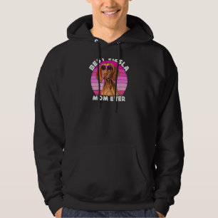 Womens Vizsla Mum For Women Retro Cute Hungarian V Hoodie