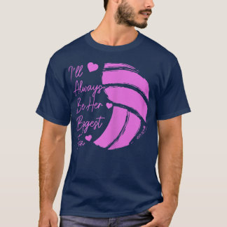 Womens Volleyball Mum Her Biggest Fan Volleyball D T-Shirt