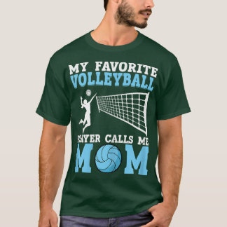 Womens Volleyball Mum Of Volleyball Player Support T-Shirt