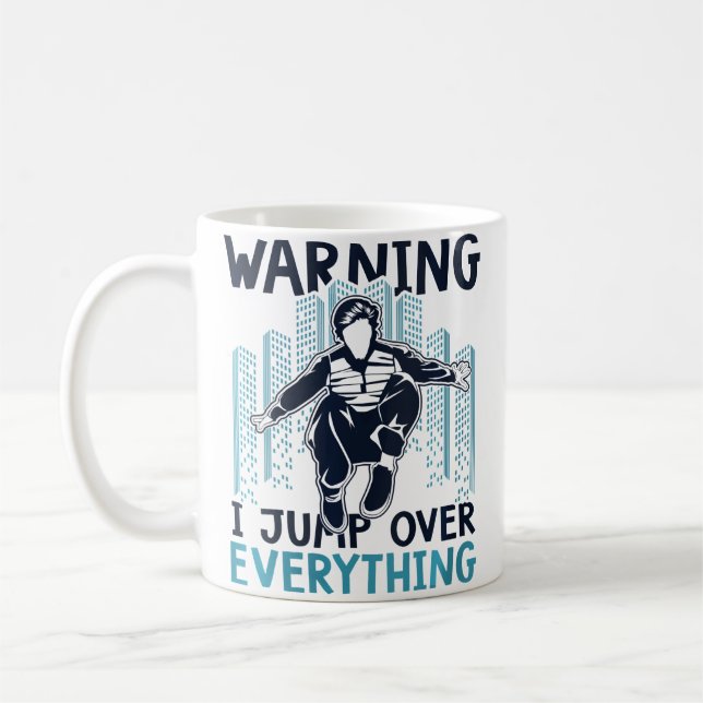 Womens Warning I Jump Over Everything Training Wal Coffee Mug (Left)