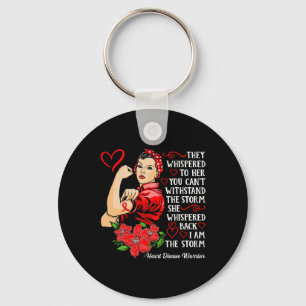 Womens Warrior I Wear Red To Fight Heart Disease A Key Ring
