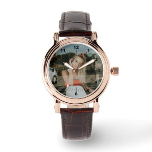 Women's Watch - Personalised Square Brown Leather