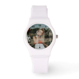 Women's Watch  Personalized  Sporty White Silicon