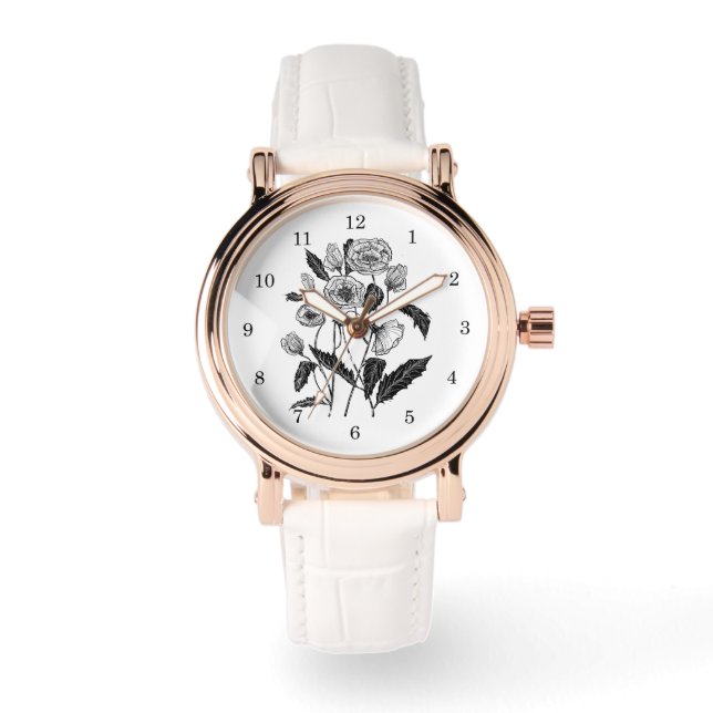 Women's Watch with Poppies (Front)