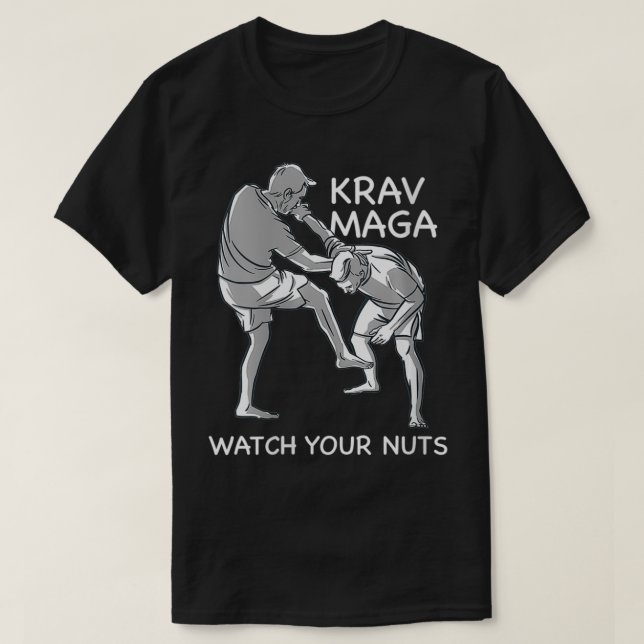 Womens Watch Your Nuts  Krav Maga Combat and Self  T-Shirt (Design Front)