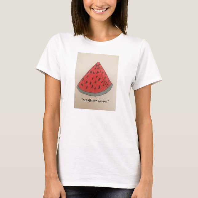 Women's watermelon ringer t-shirt (Front)