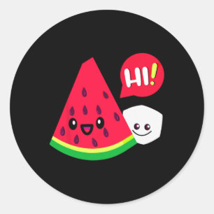Womens Watermelon Sugar Hi Funny Saying Hi Summer Classic Round Sticker
