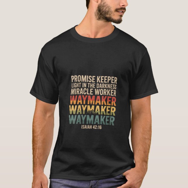 Womens Waymaker Promise Keeper Miracle Worker God  T-Shirt (Front)