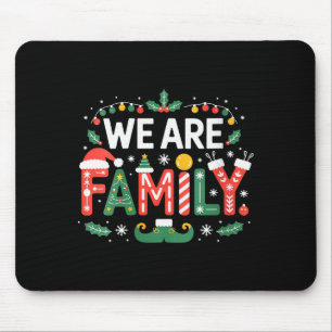 Womens We Are Family Christmas 2025 Pajamas Funny Mouse Pad