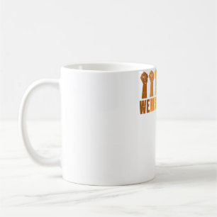 Womens We Rise Together Black Rainbow Fist Pride E Coffee Mug