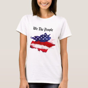 *~* Women's We The People American Flag Watercolor T-Shirt