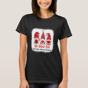 Womens We Wear Red Stroke Awareness T-Shirt