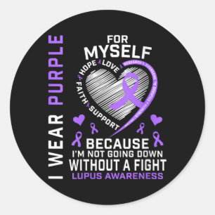 Womens Wear Purple For Lupus Awareness Warriors Classic Round Sticker