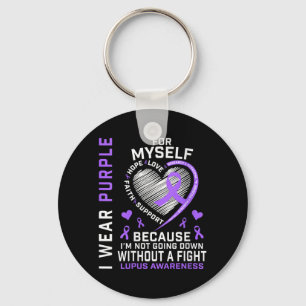 Womens Wear Purple For Lupus Awareness Warriors Key Ring
