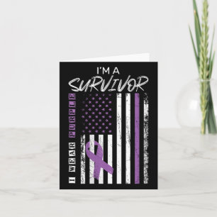 Womens Wear Purple Pancreatic Cancer Survivor Gift Card