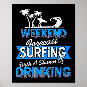 Womens Weekend Forecast Surfing Chance Of Coastal  Poster
