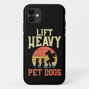 Womens Weightlifting Gifts Lift heavy pet dogs iPhone 11 Case