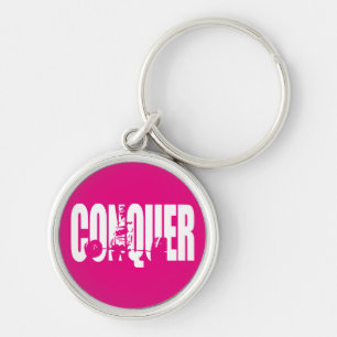 Women's Weightlifting Motivation - CONQUER Key Ring
