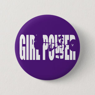 Women's Weightlifting Motivation - Girl Power 6 Cm Round Badge