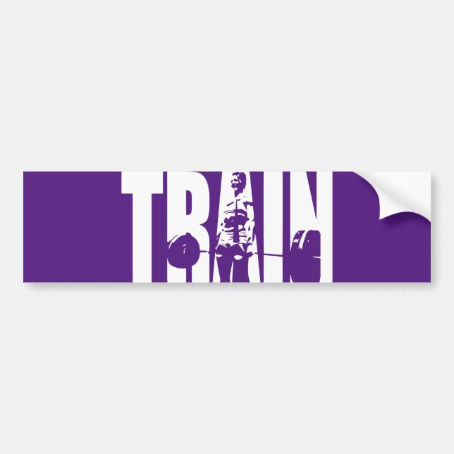 Women's Weightlifting Motivation - TRAIN Bumper Sticker (Front)
