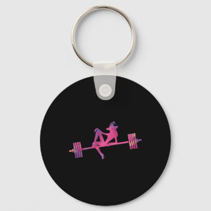 Womens Weightlifting Witch Halloween Gym Working O Key Ring