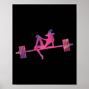 Womens Weightlifting Witch Halloween Gym Working O Poster