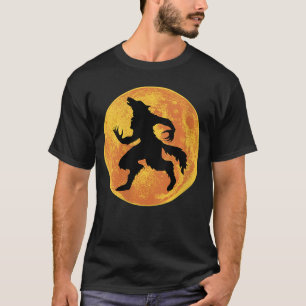 Womens Werewolf Halloween Full Moon Scary Wolf Hor T-Shirt