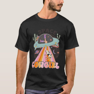 Women'S Western Space Cowgirl Design T-Shirt