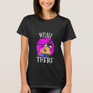Womens Whale Hello There Orca Retro V Neck T-Shirt