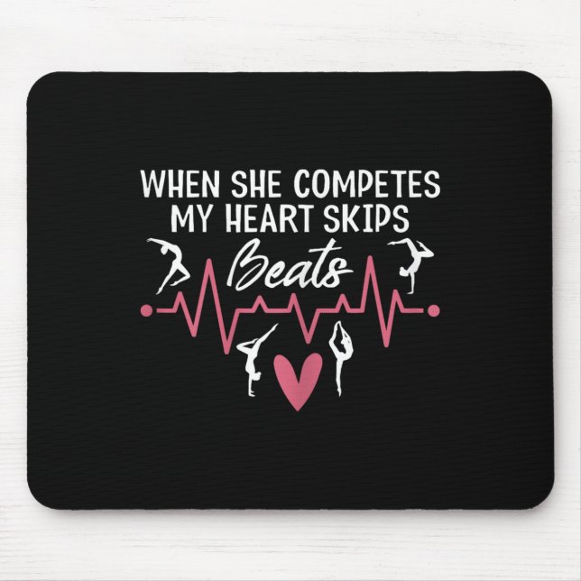 Womens When She Competes My Heart Skips Beats Prou Mouse Pad (Front)