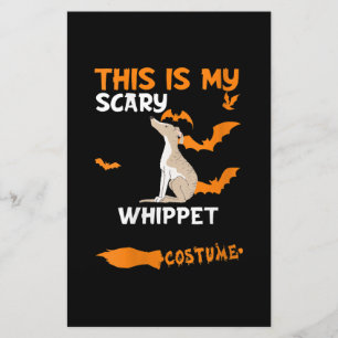 Womens Whippet Costume Halloween Lazy Scary Dog Stationery