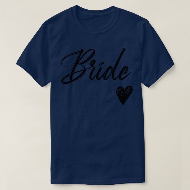 Womens White Bride Outfit with Heart for Bachelore T-Shirt (Design Front)