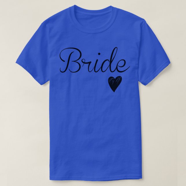 Womens White Bride Wedding Bachelorette Party  T-Shirt (Design Front)
