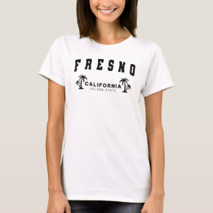 Women's White Fresno, California T-Shirt