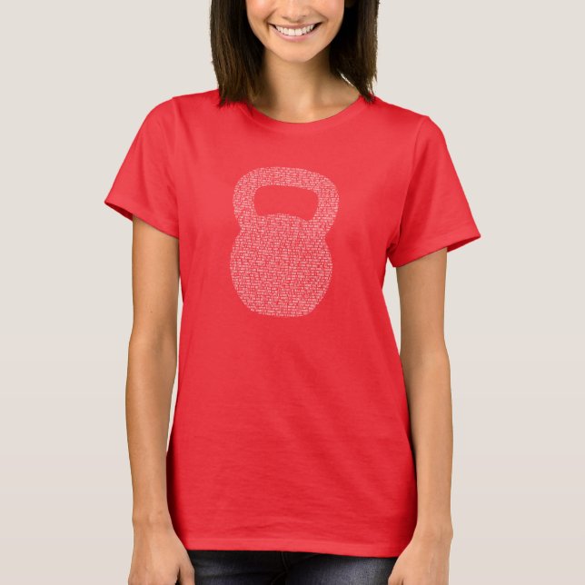 Womens White Kettlebell Tee (Front)