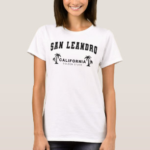 Women's White San Leandro, California T-Shirt