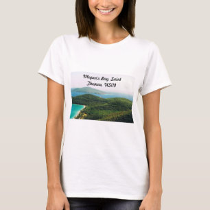 Women's White T-Shirt with a St. Thomas Scene