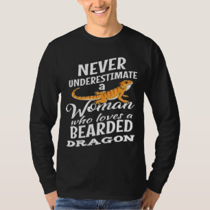 Womens Who Loves Reptile Bearded Dragon Gif Girls T-Shirt