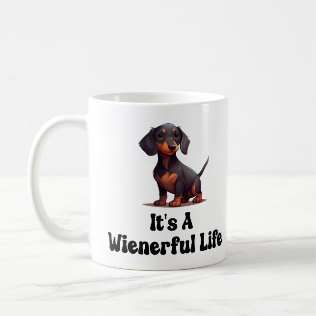 Womens Wiener Dog - It's A Wienerful Life  Coffee Mug (Left)