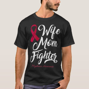 Womens Wife Mum Multiple Myeloma Cancer Awareness T-Shirt