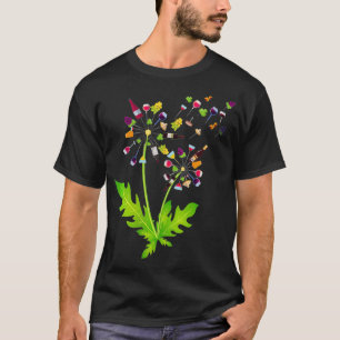 Womens Wine Dandelion Drinking Wine Rosee Wine Lov T-Shirt