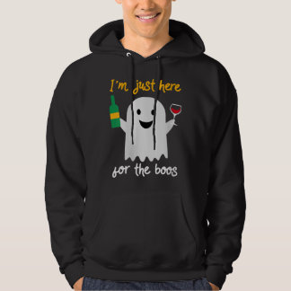 womens wine im just here   boos  funny halloween hoodie