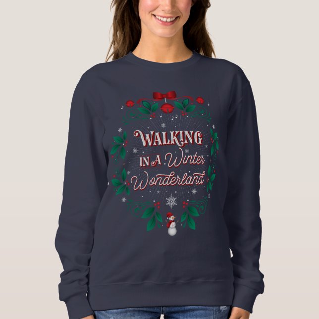 Women's Winter Wonderland Blue Sweatshirt (Front)