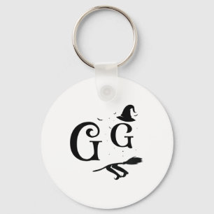 Womens Witch Hat Graphic Spooky Gg Funny Halloween Key Ring