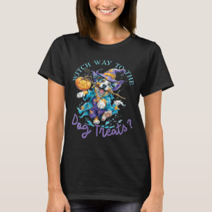 Womens Witch Way To The Dog Treats_ - Cute Dog T-Shirt