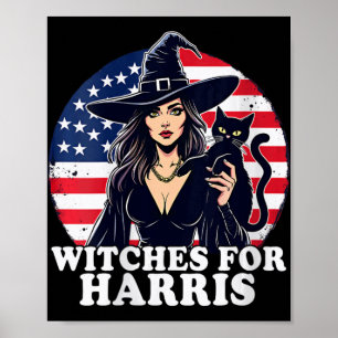 Womens Witches For Kamala Harris Halloween Politic Poster